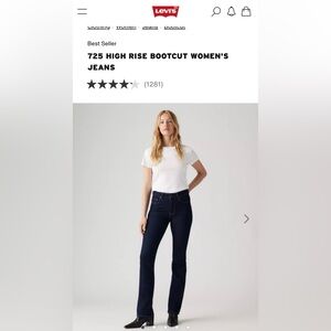 Levi’s Best Seller
725 HIGH RISE BOOTCUT WOMEN'S JEANS Size W34 L32